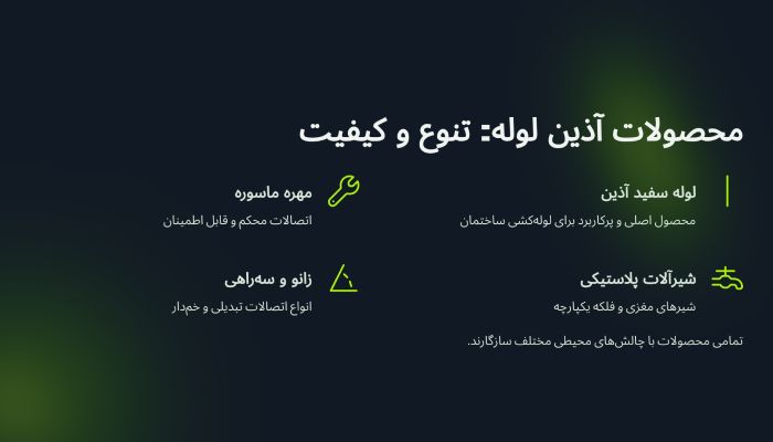 محصولات آذین لوله