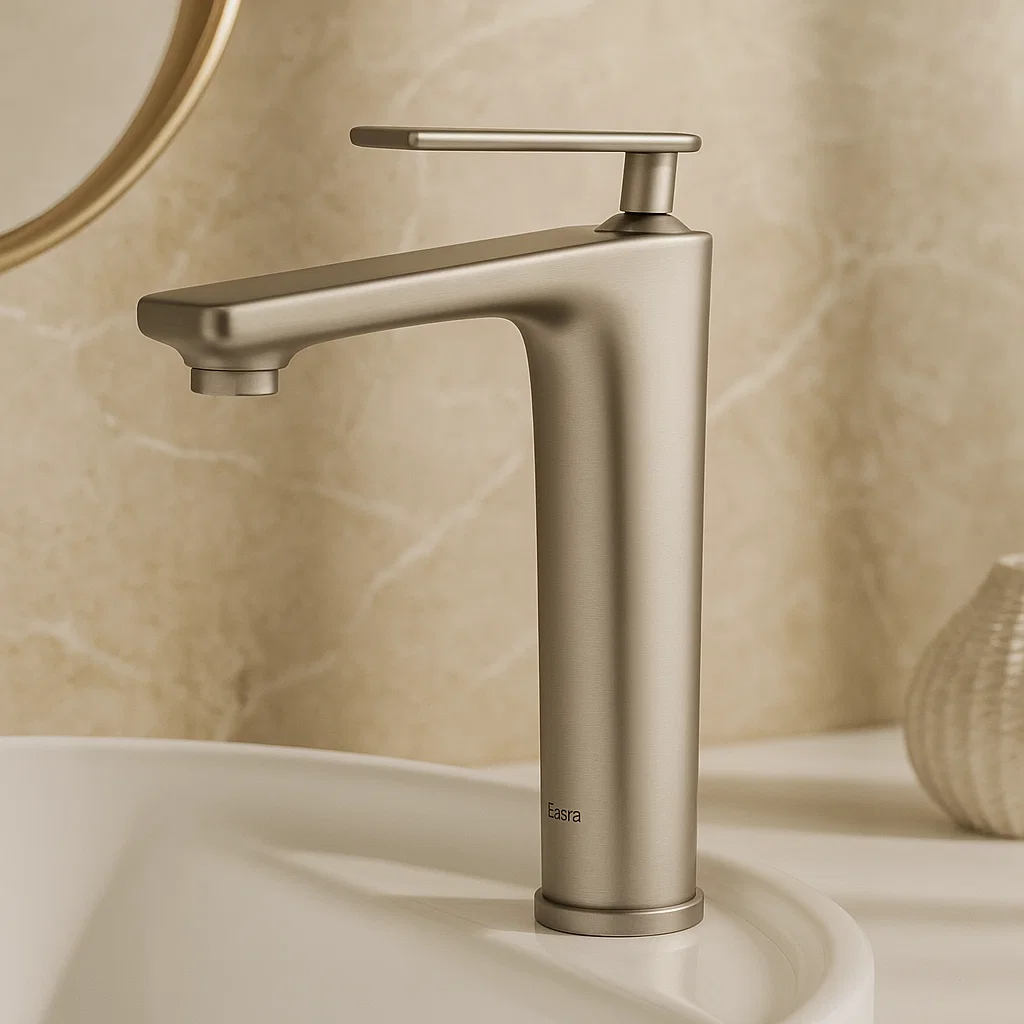 روشویی بلند کسری مدل آمازون کروم مات شیر روشویی بلند کسری مدل آمازون کروم مات - Image 1