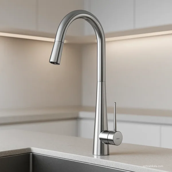 شیر-آشپزخانه-شاوری-کسری-مدل-آتوسا-کروم شیر آشپزخانه شاوری کسری آتوسا کروم - Image 1