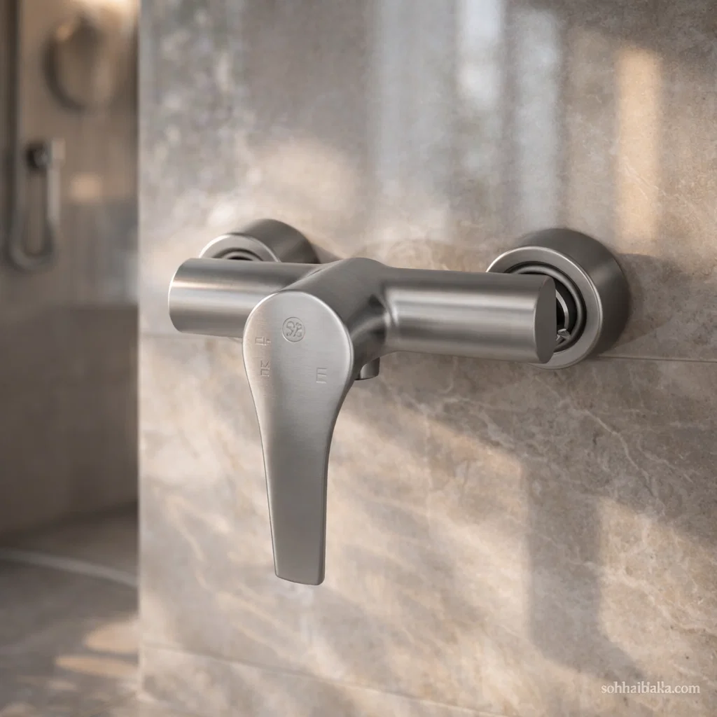 شیر توالت کسری آبتین کروم مات