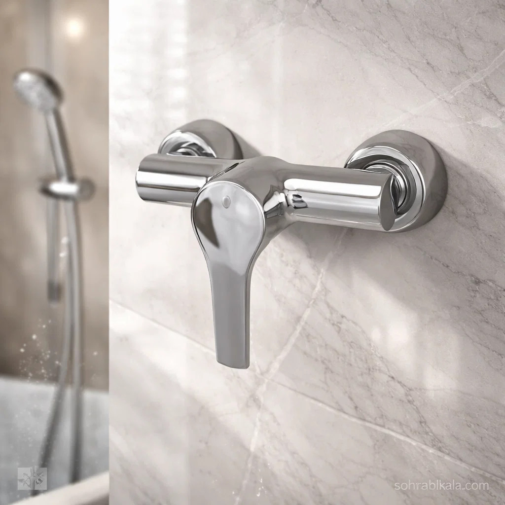 شیر توالت کسری آبتین کروم