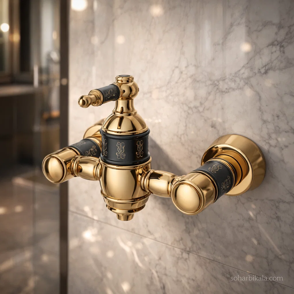 شیر توالت کسری توکیو مشکی طلایی