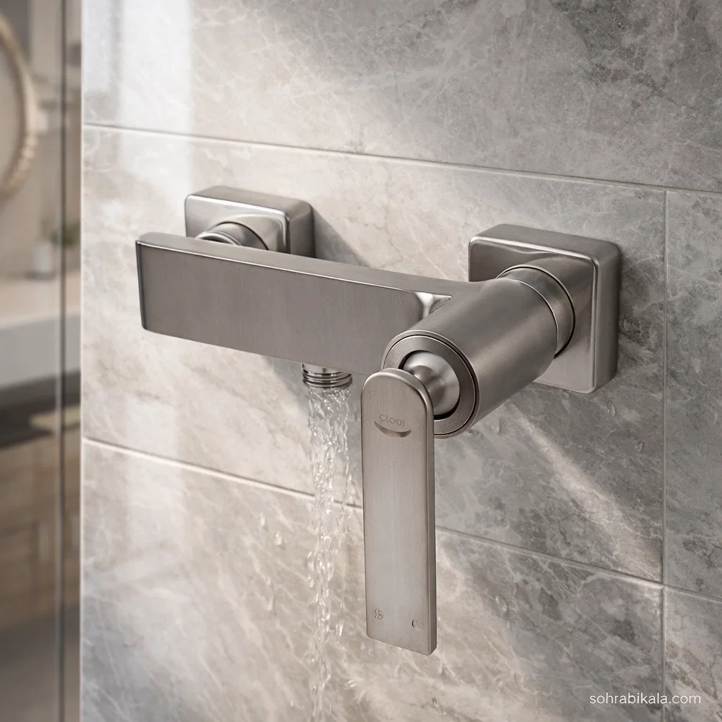 شیر توالت کسری مدل آمازون کروم مات