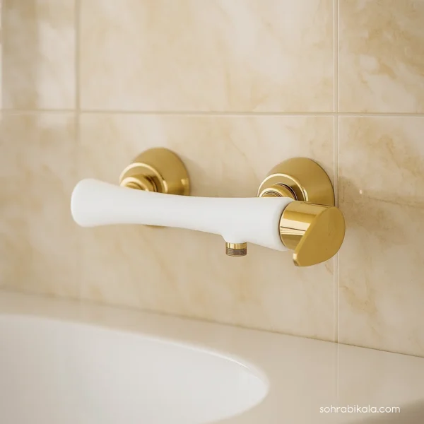 شیر-توالت-کسری-الیزابت-سفیدطلایی