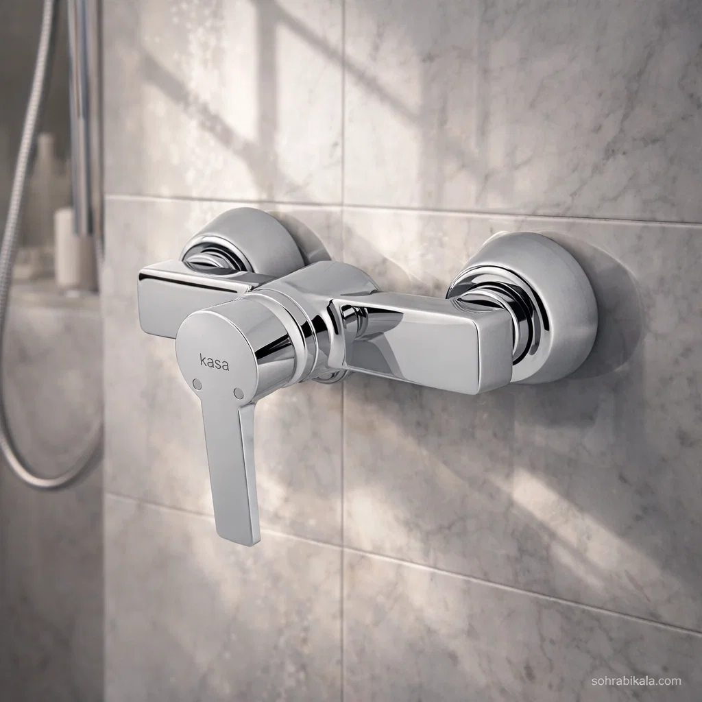 شیر توالت کسری مدل امگا کروم