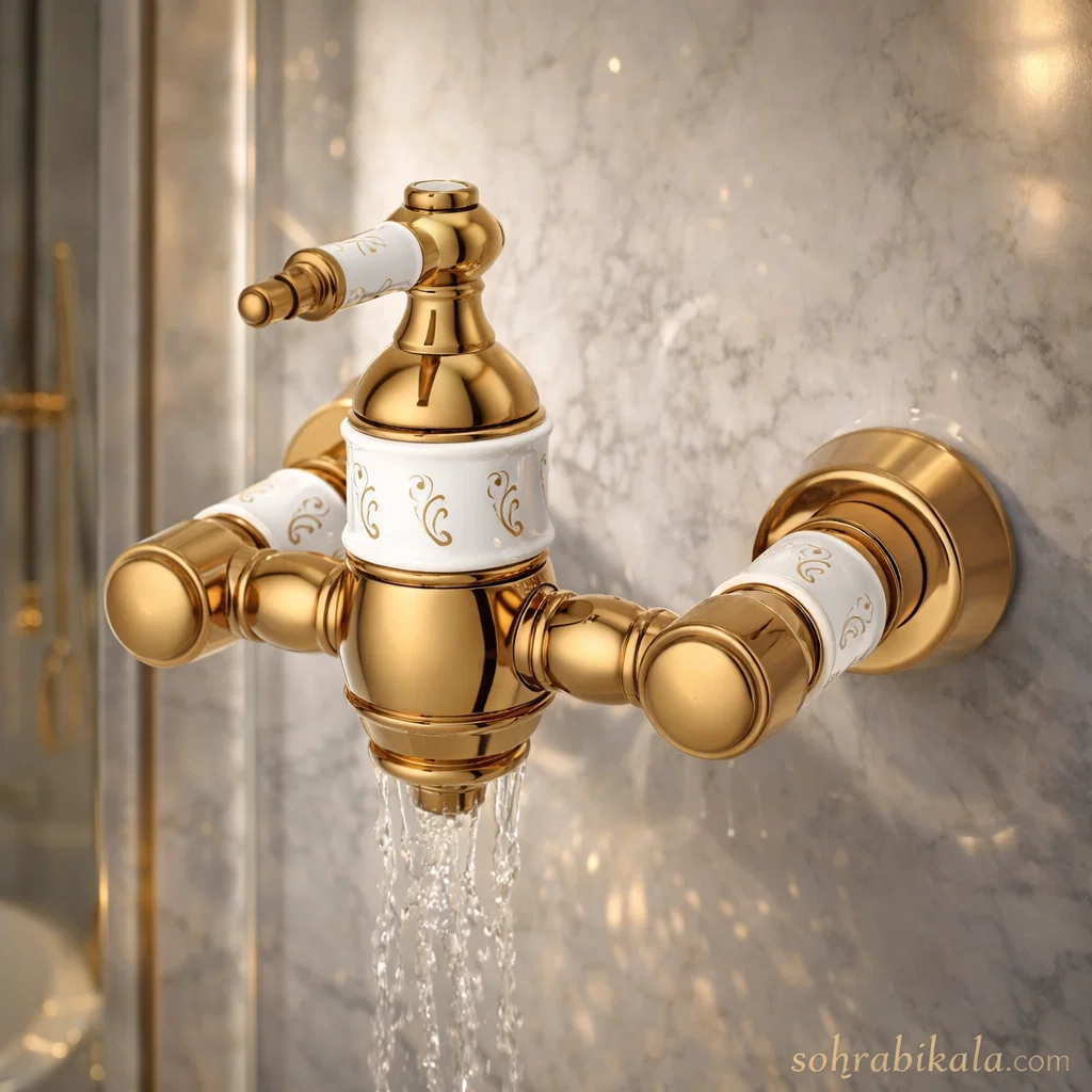شیر توالت کسری توکیو سفید طلایی