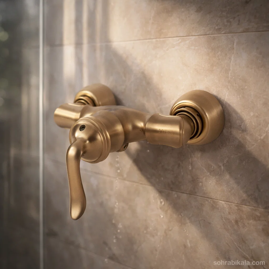 شیر توالت کسری مدل دانوب طلایی مات