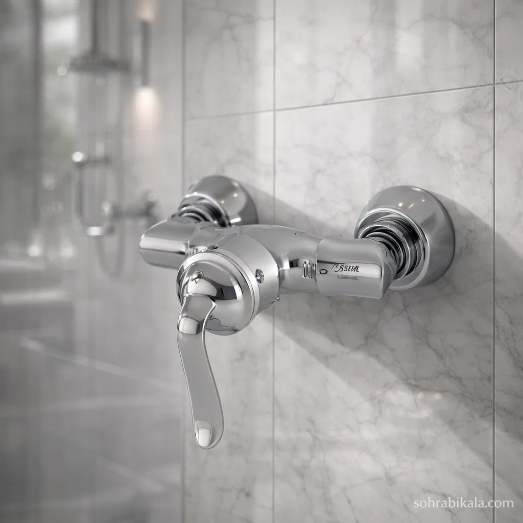 شیر توالت کسری مدل دانوب کروم