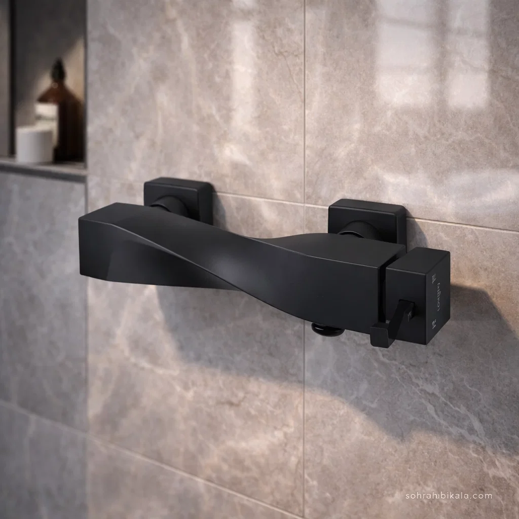 شیر توالت کسری مدل فیلادلفیا مشکی