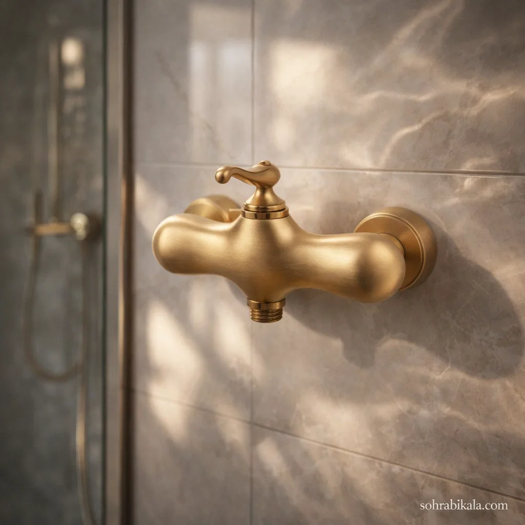 شیر توالت کسری مدل پالرمو طلا مات