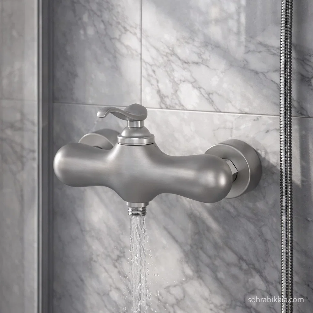 شیر توالت کسری مدل پالرمو کروم مات