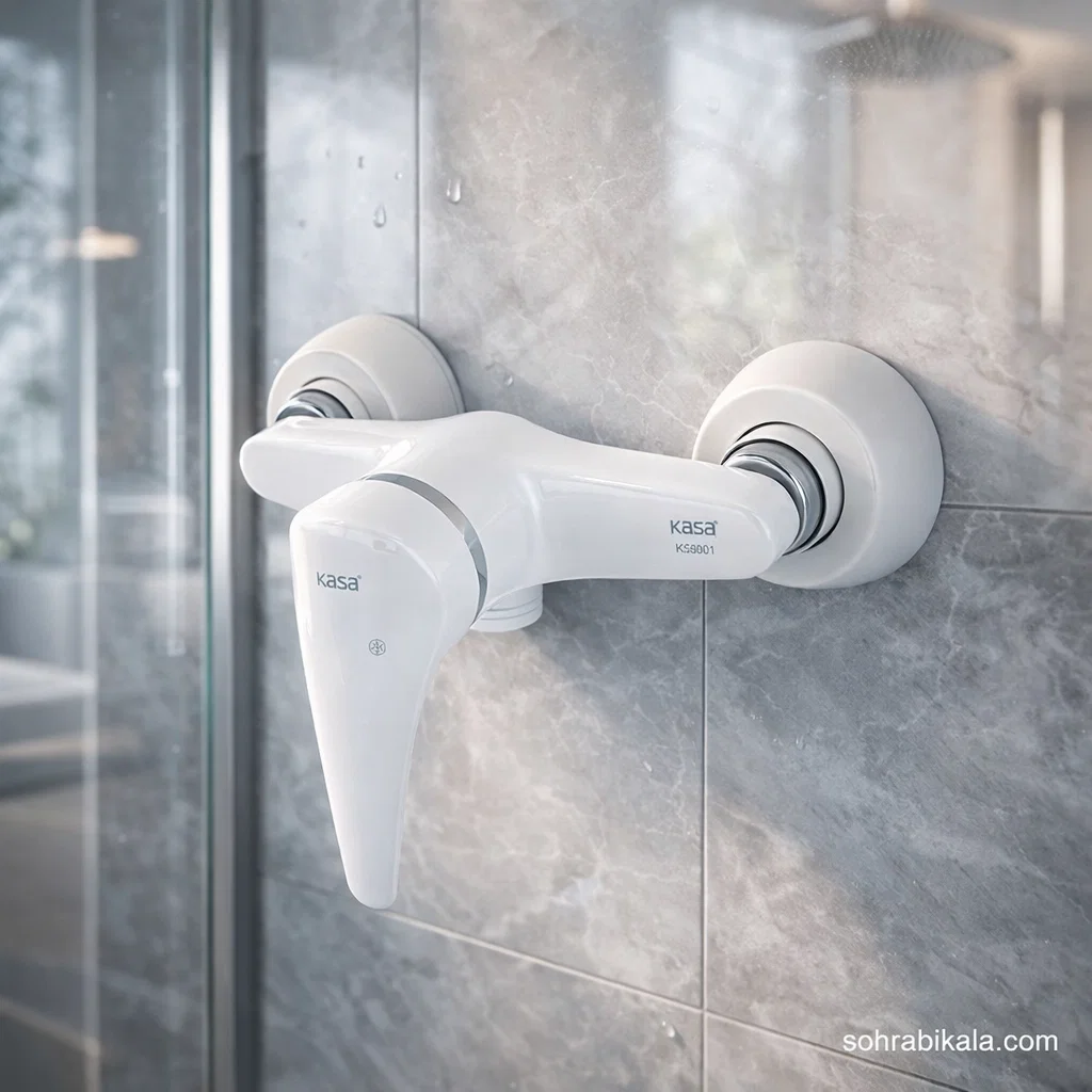 شیر توالت کسری مدل کارون سفید