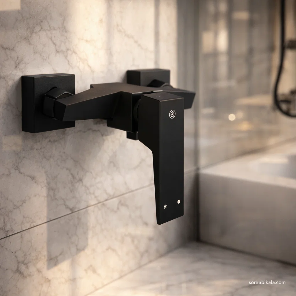 شیر توالت کسری مدل کنکورد مشکی