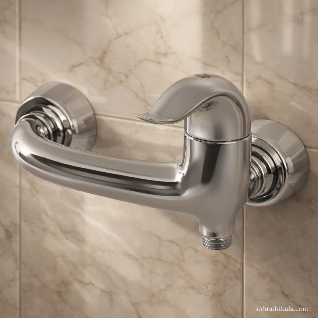 شیر توالت کسری کاسپین کروم