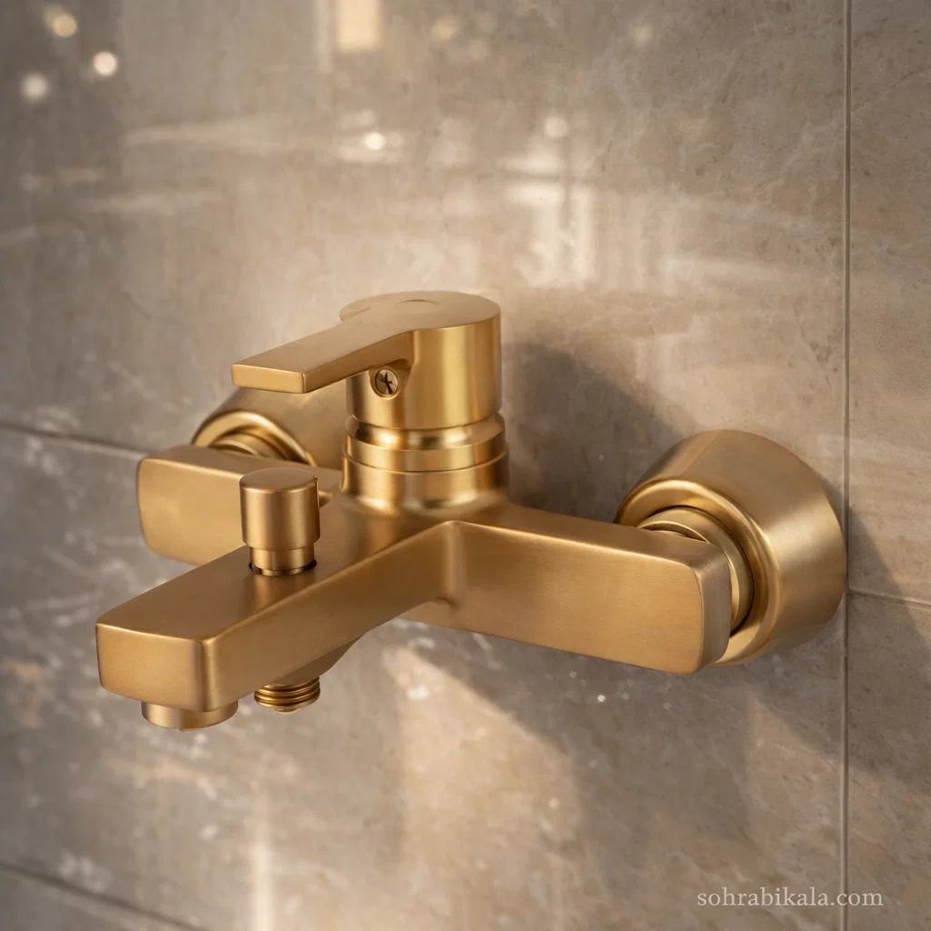 شیر حمام کسری مدل امگا طلا مات