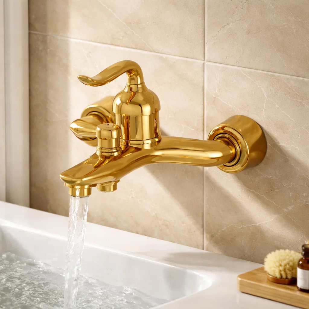 شیر حمام کسری مدل رابین طلایی