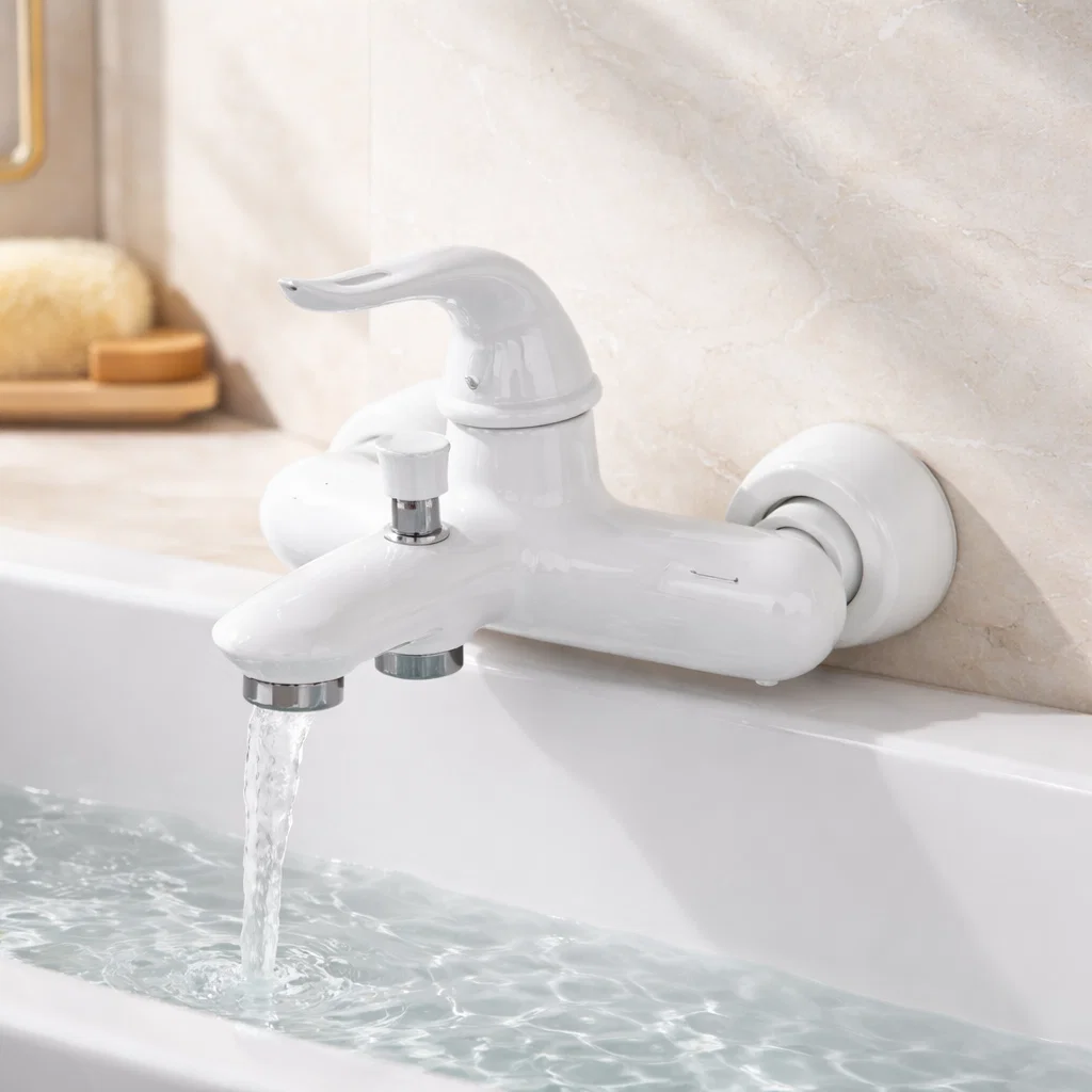 شیر حمام کسری مدل رایان سفید