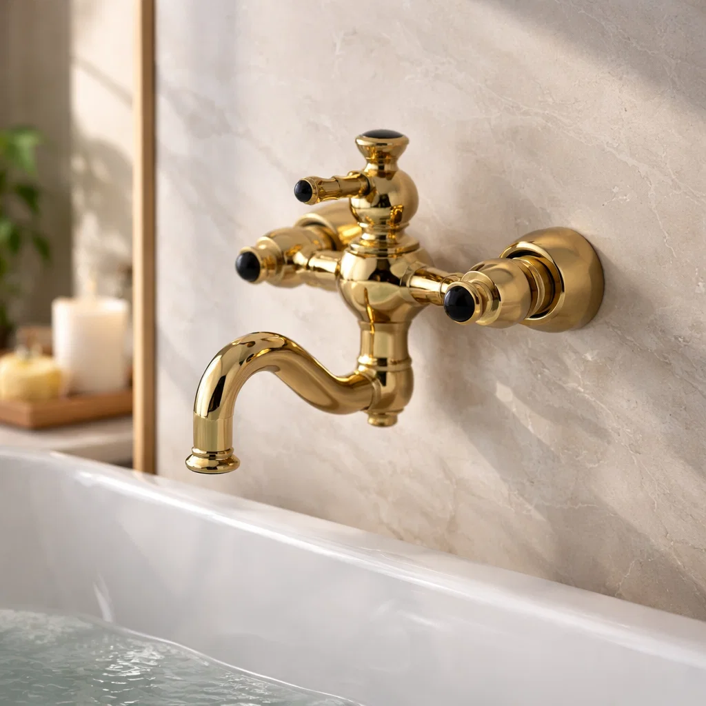 شیر حمام کسری مدل ورسای طلایی