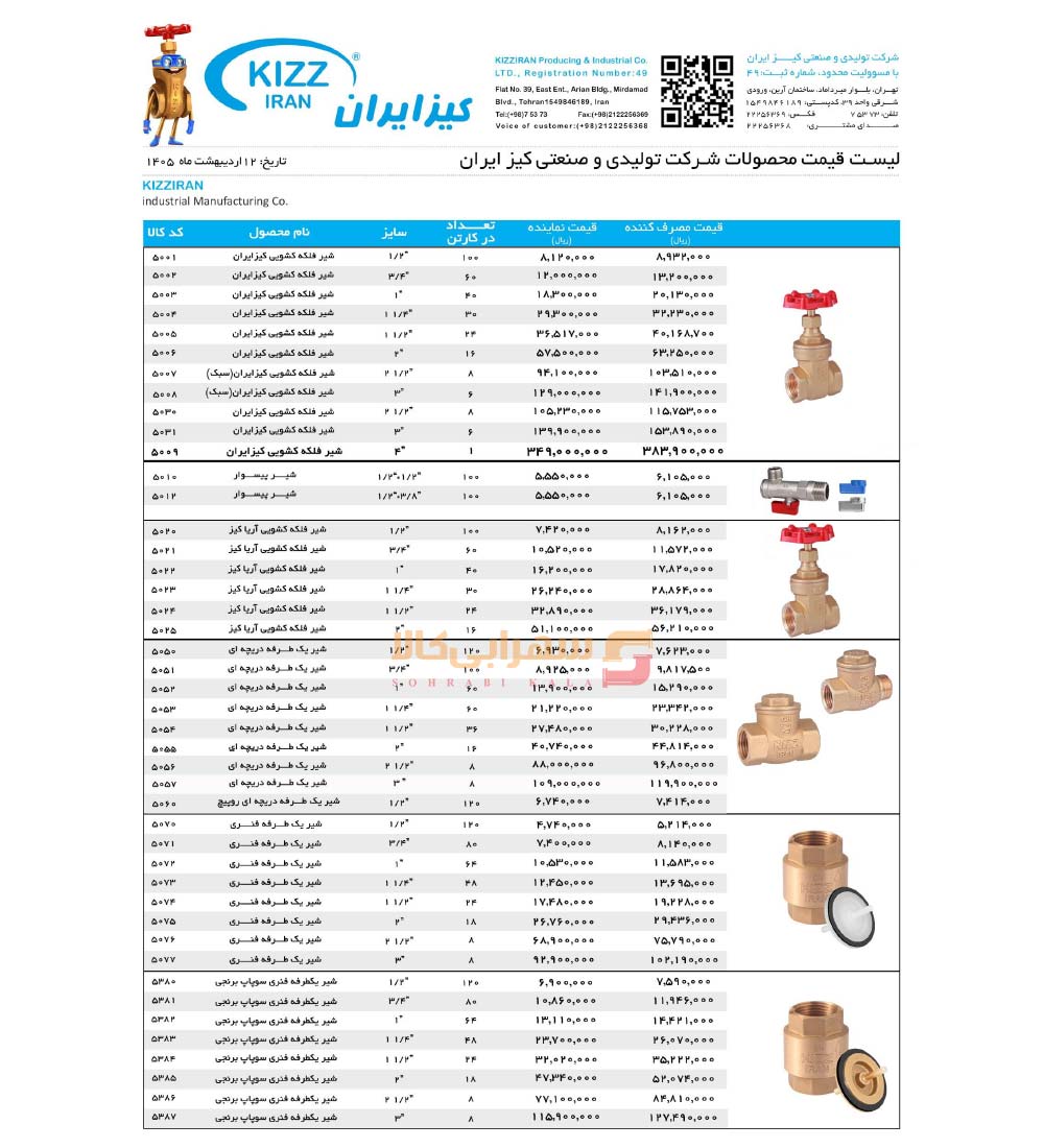 لیست-قیمت-کیز-ایران-صفحه-1-1405